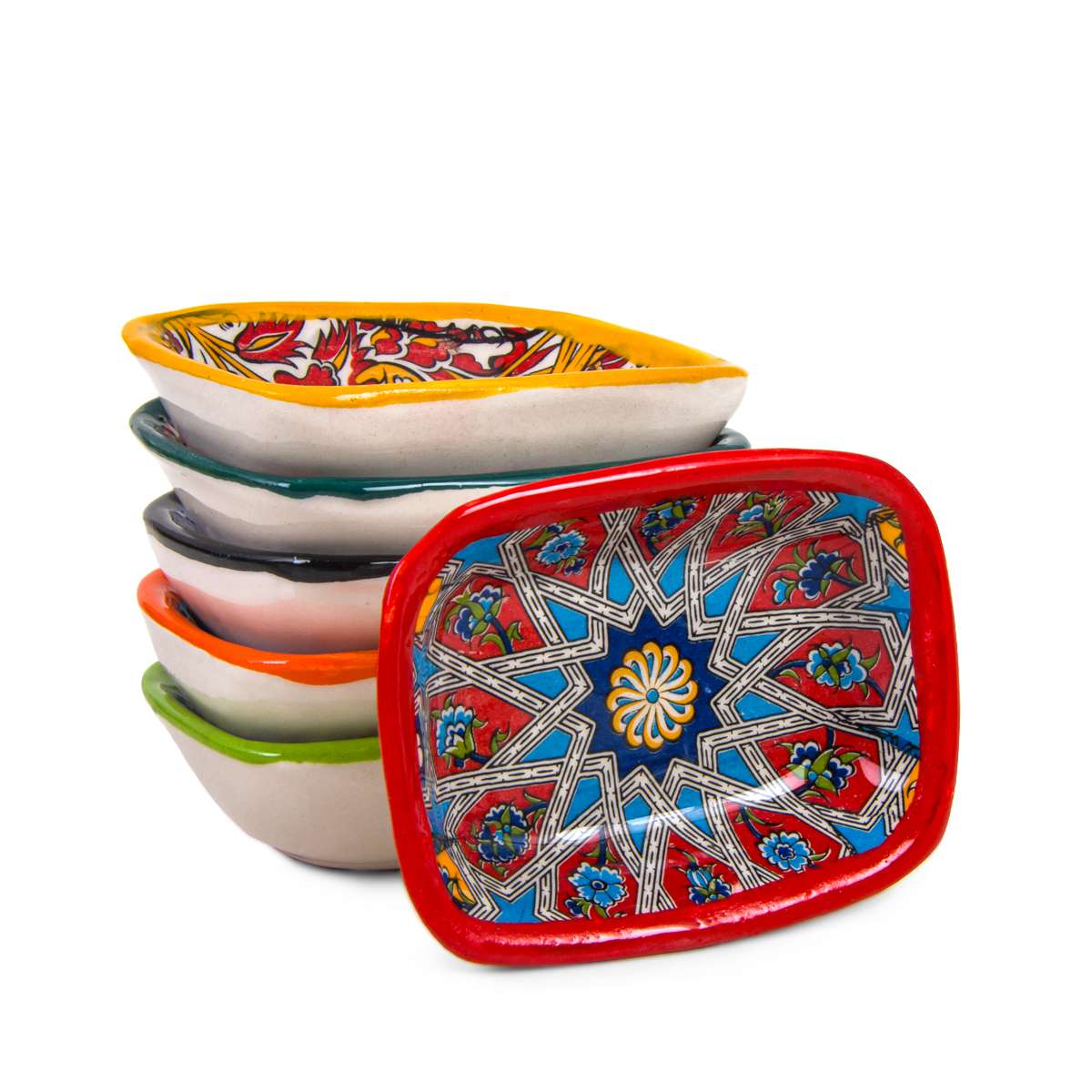 6 Piece Ceramic Patterned Bowl