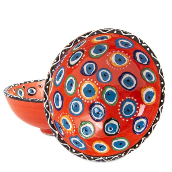 10 cm Evil Eye Patterned Bowl Orange