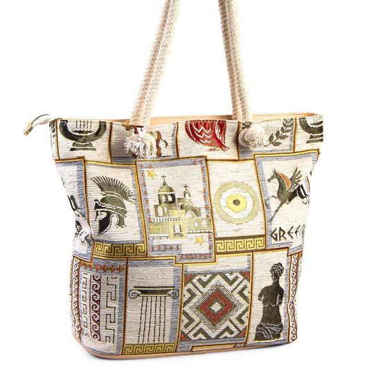 Greece Authentic Handbag Cream
